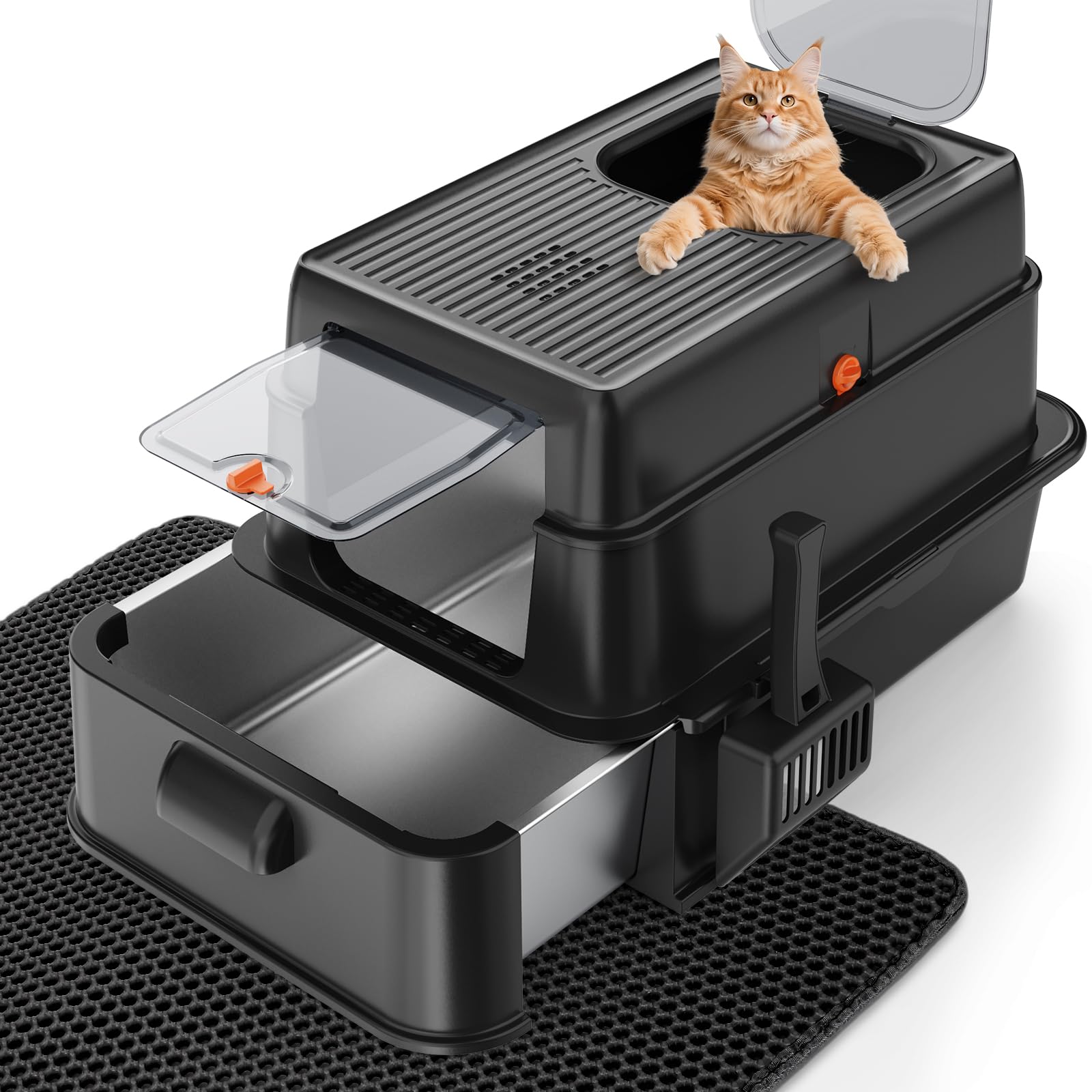 FURTIME caja-litter con cajón extraíble para limpieza rápida y segura.