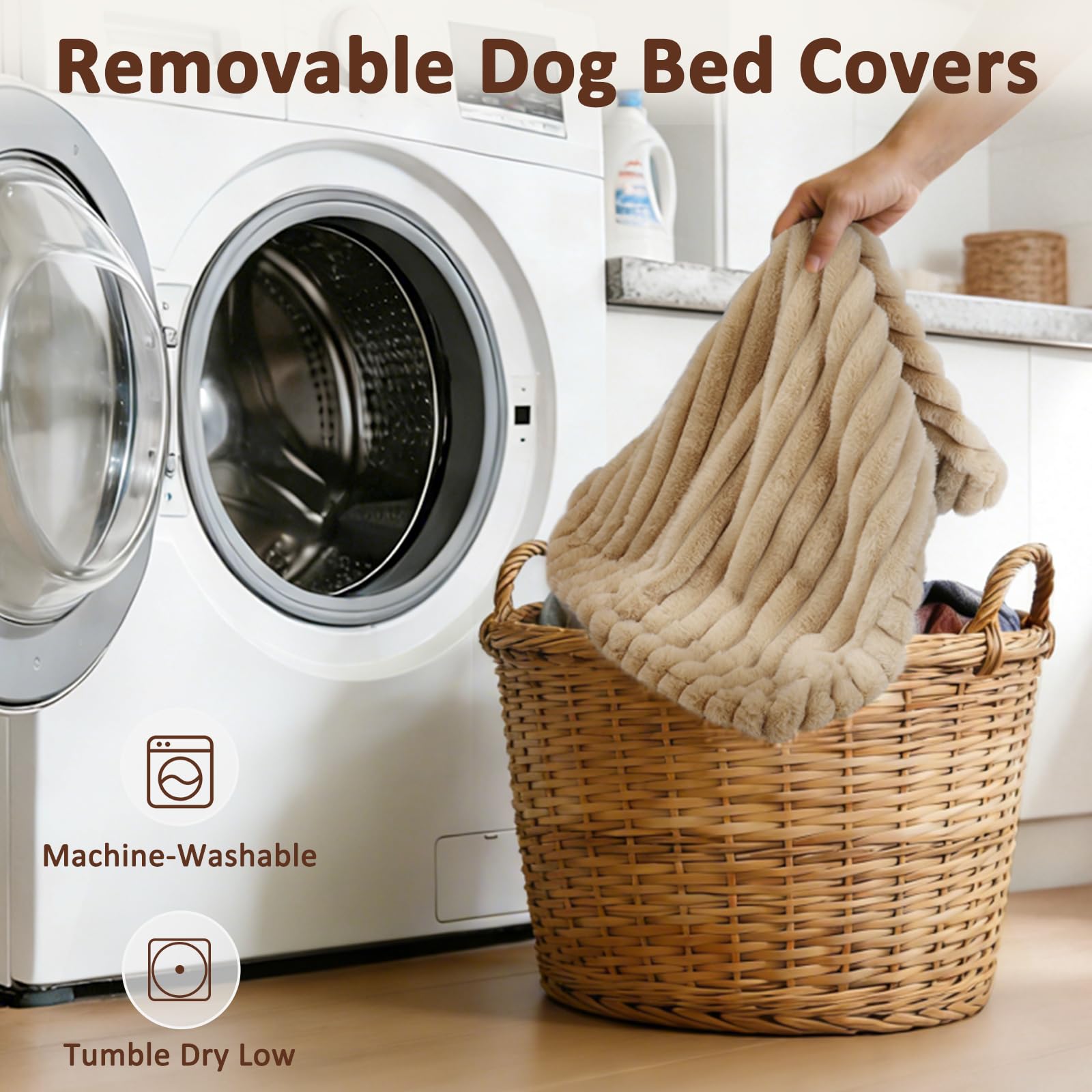 Cama para perro FURTIME con base antideslizante para estabilidad