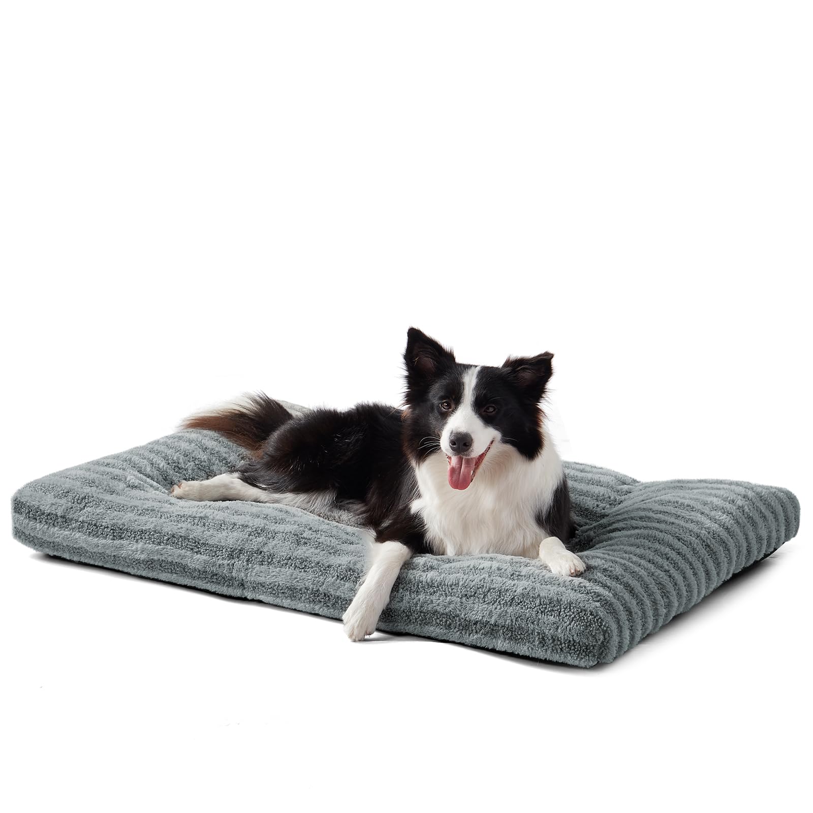 Cama para perros FURTIME lavable, gris grande, descanso cómodo.