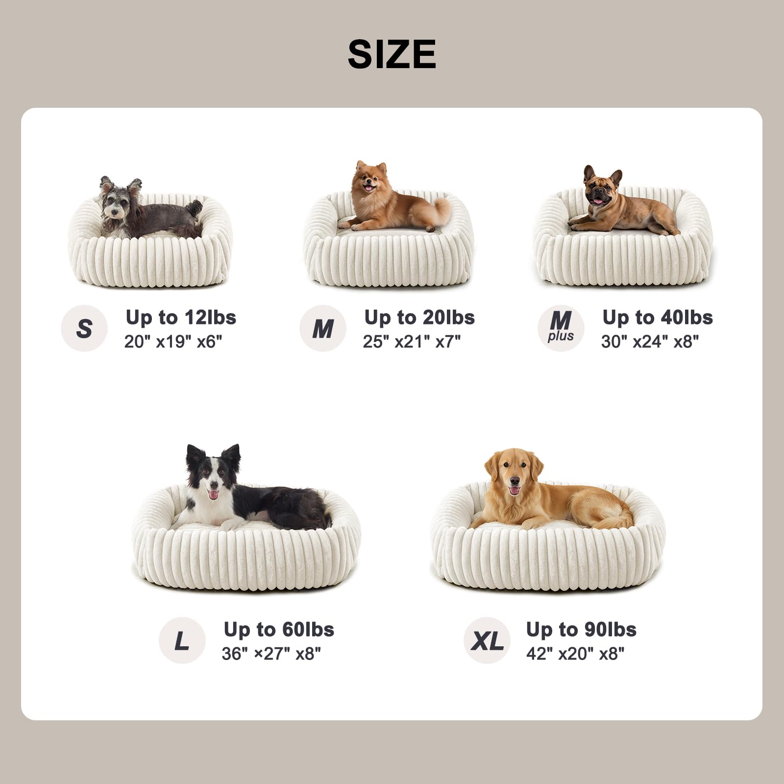 Cama Furtime para perro pequeño con diseño suave y acogedor.