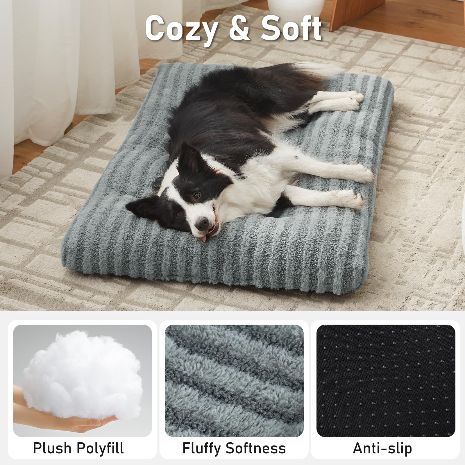 Cama FURTIME con tacto suave, sensación acogedora para mascotas.
