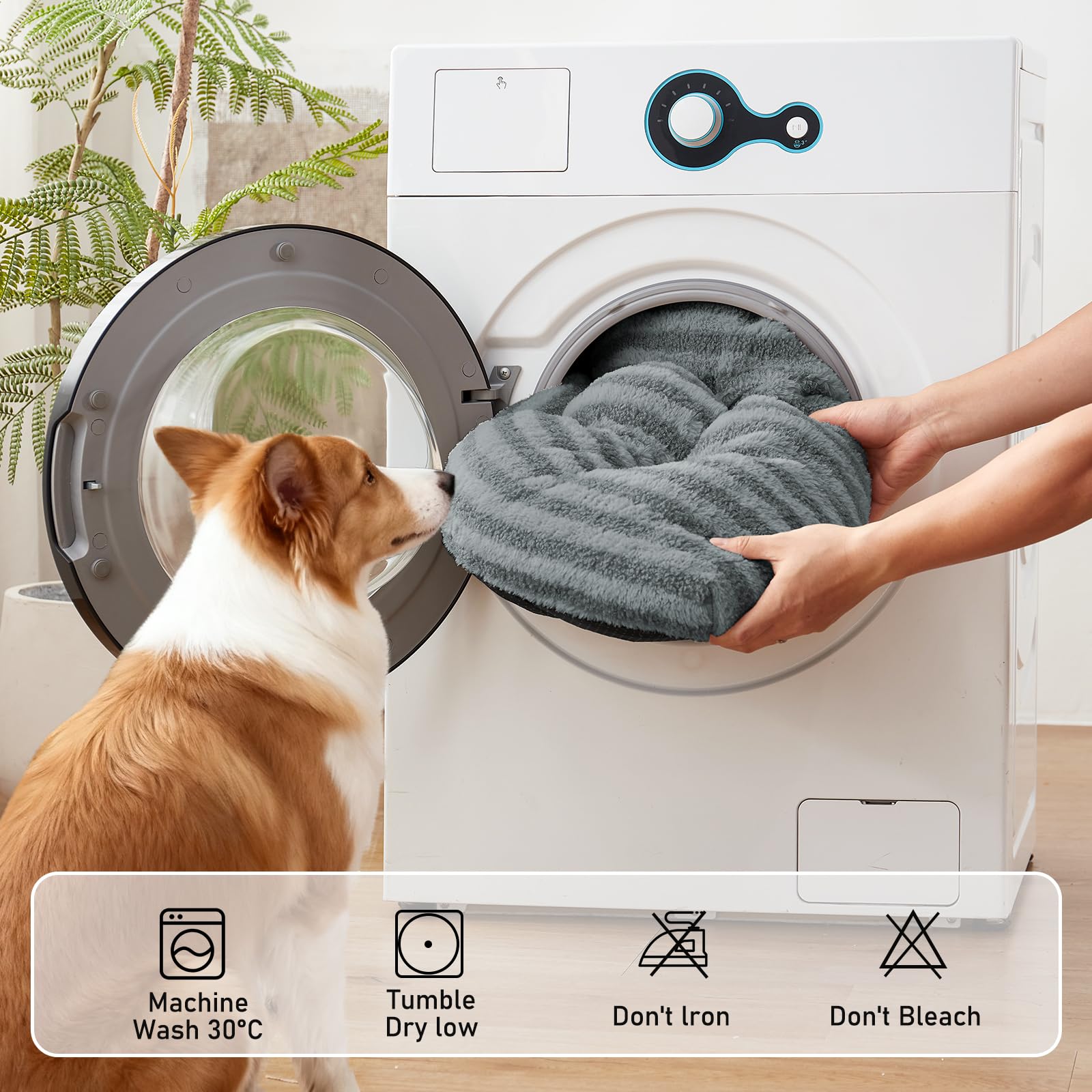 FURTIME XXL lavable a máquina para fácil limpieza.