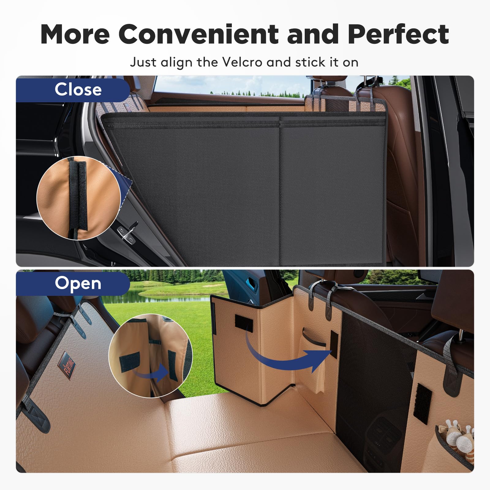 FURTIME XL ventana de malla mejora la circulación y reduce la ansiedad al mirar fuera.