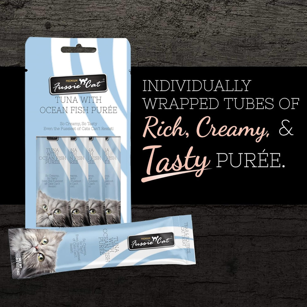 Pack de 72 tubos Fussie Cat, práctico para compartir en las comidas.