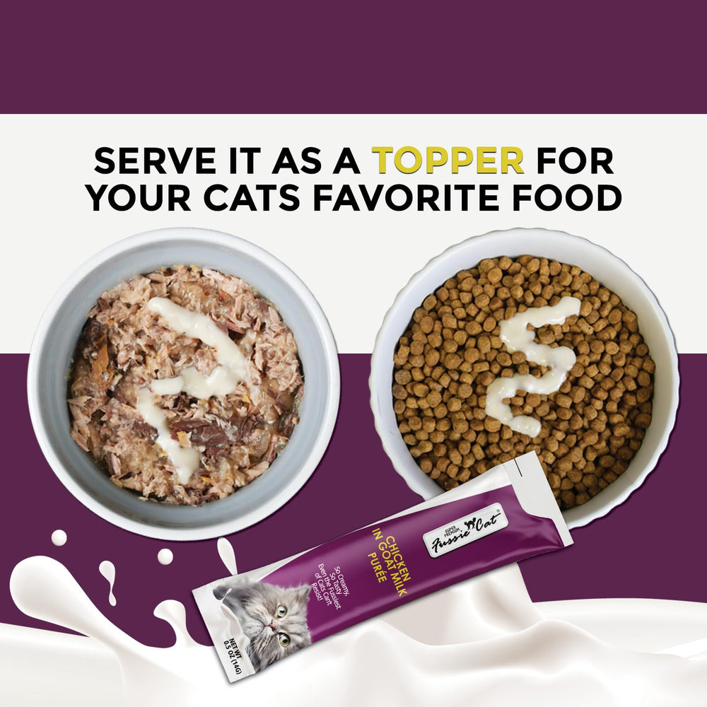 Fussie Cat puree DHA apoya desarrollo cerebral y visión
