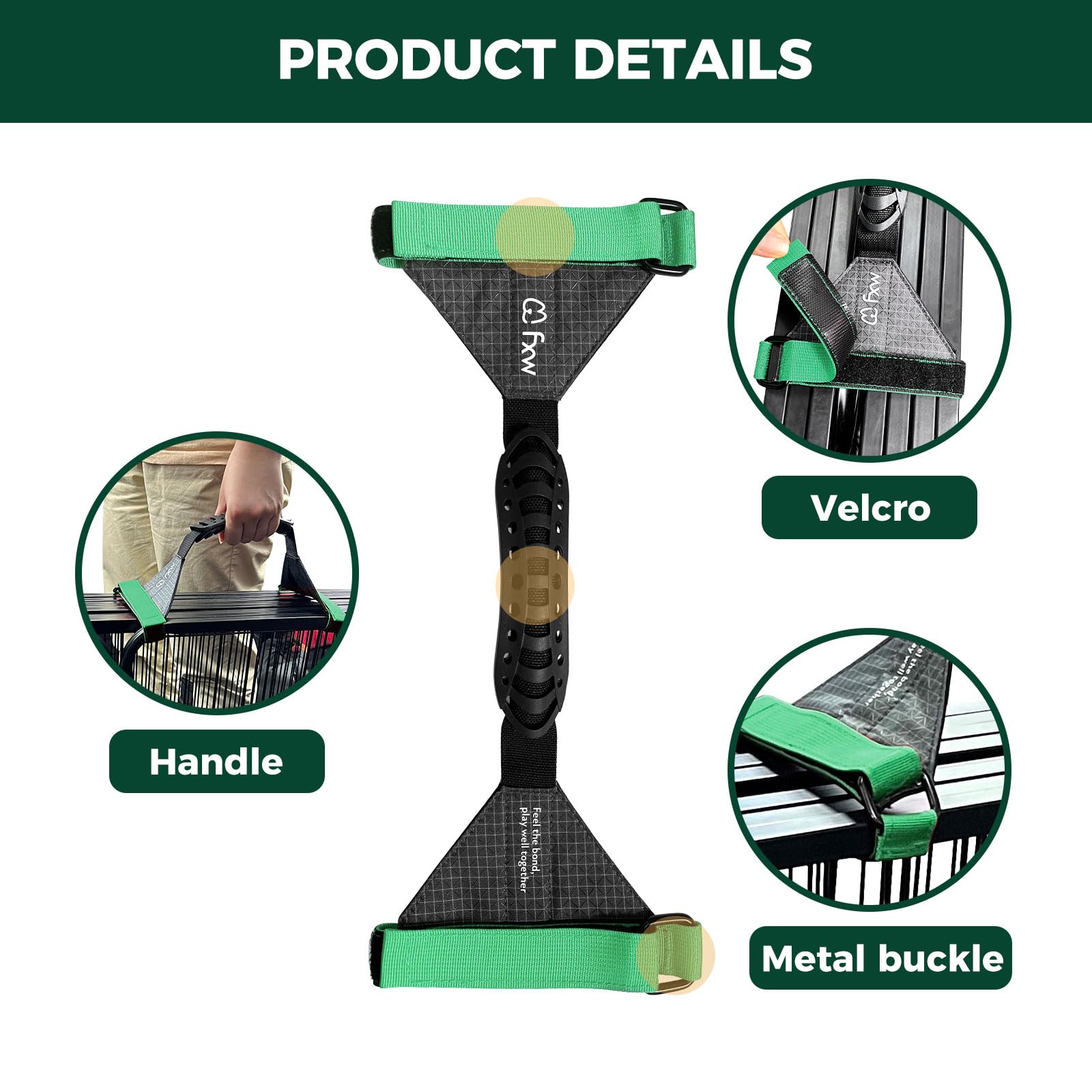 FXW Easy-Carry Straps mango ergonómico facilita mover la jaula