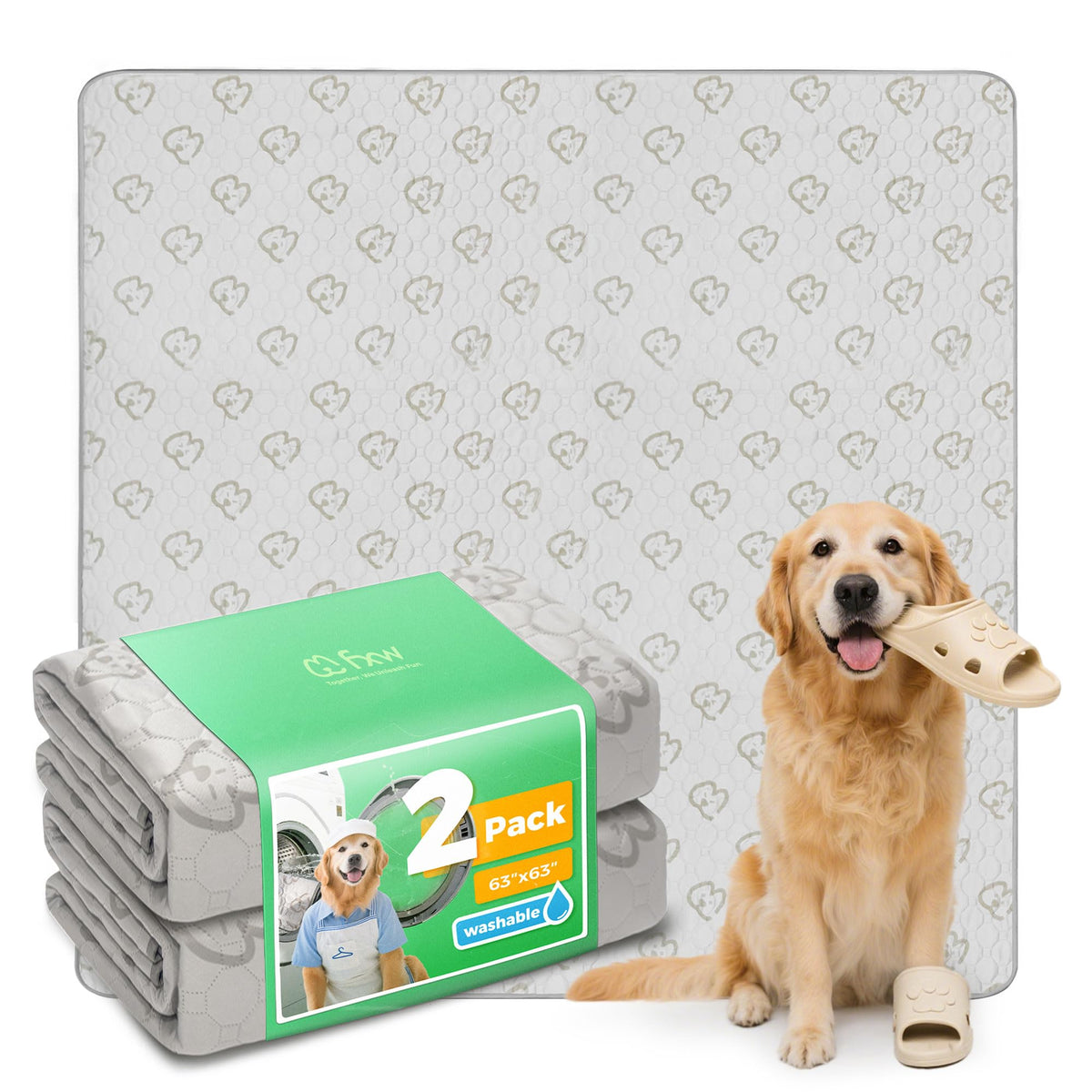 FXW tapetes lavables para perros con absorción de 2L para zona de juego.