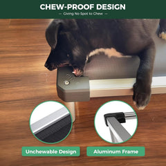 FXW TitanNest base de acero soporta hasta 250 libras, estabilidad para perros fuertes.