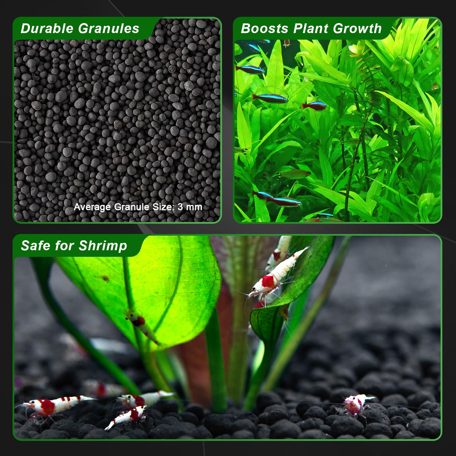 FZONE Sustrato: tanque-plantado favorece crecimiento de plantas y aspecto natural.