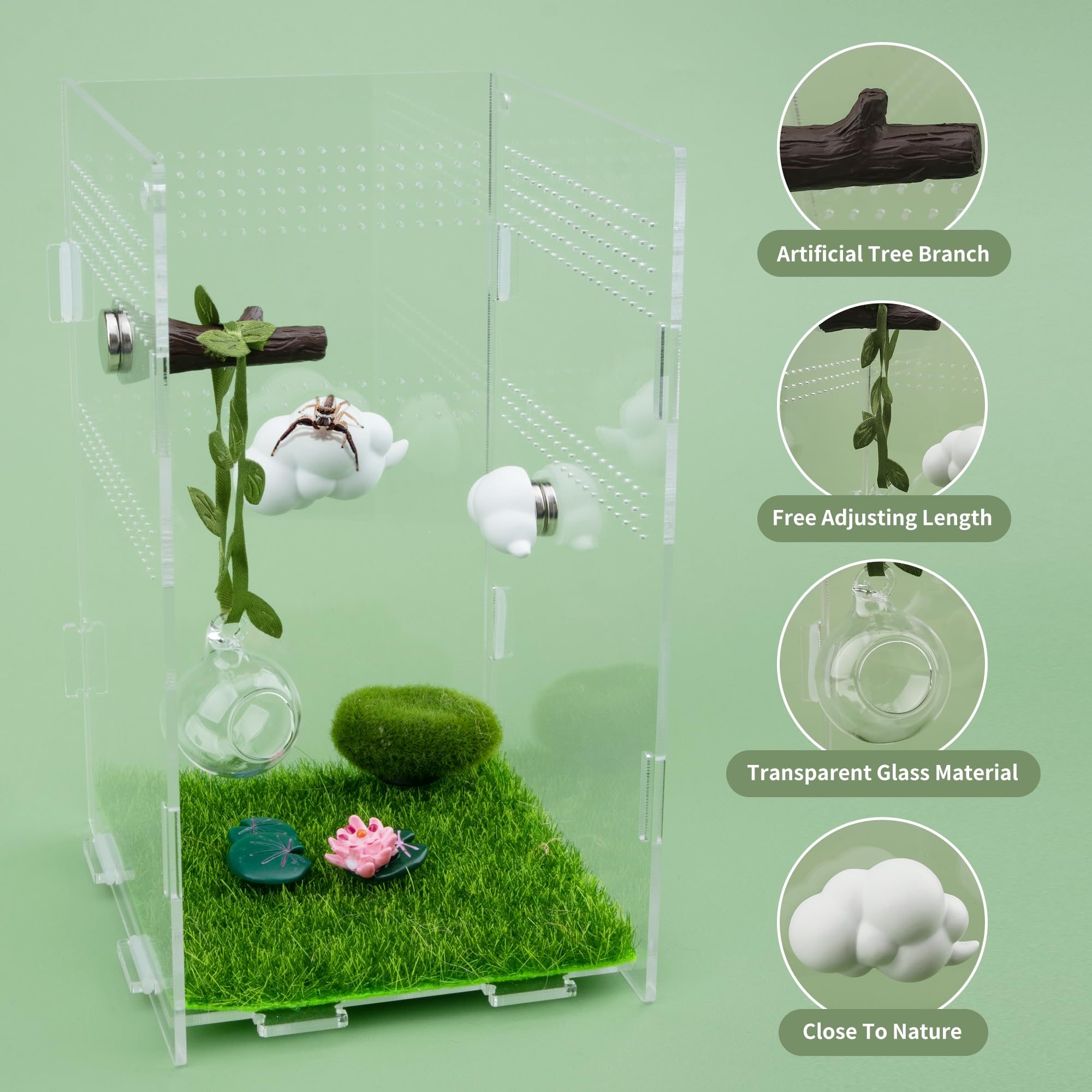 GAGILAND rama-hoja-verde, accesorio decorativo para ambiente natural