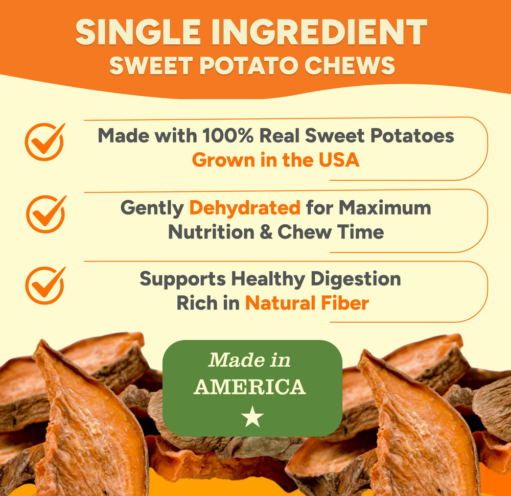 Gaines Family Farmstead Sweet Potato Chews ingrediente único batata dulce para perros