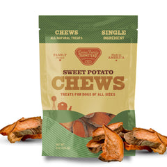 Gaines Family Farmstead Sweet Potato Chews envase 8oz para perros, snack natural