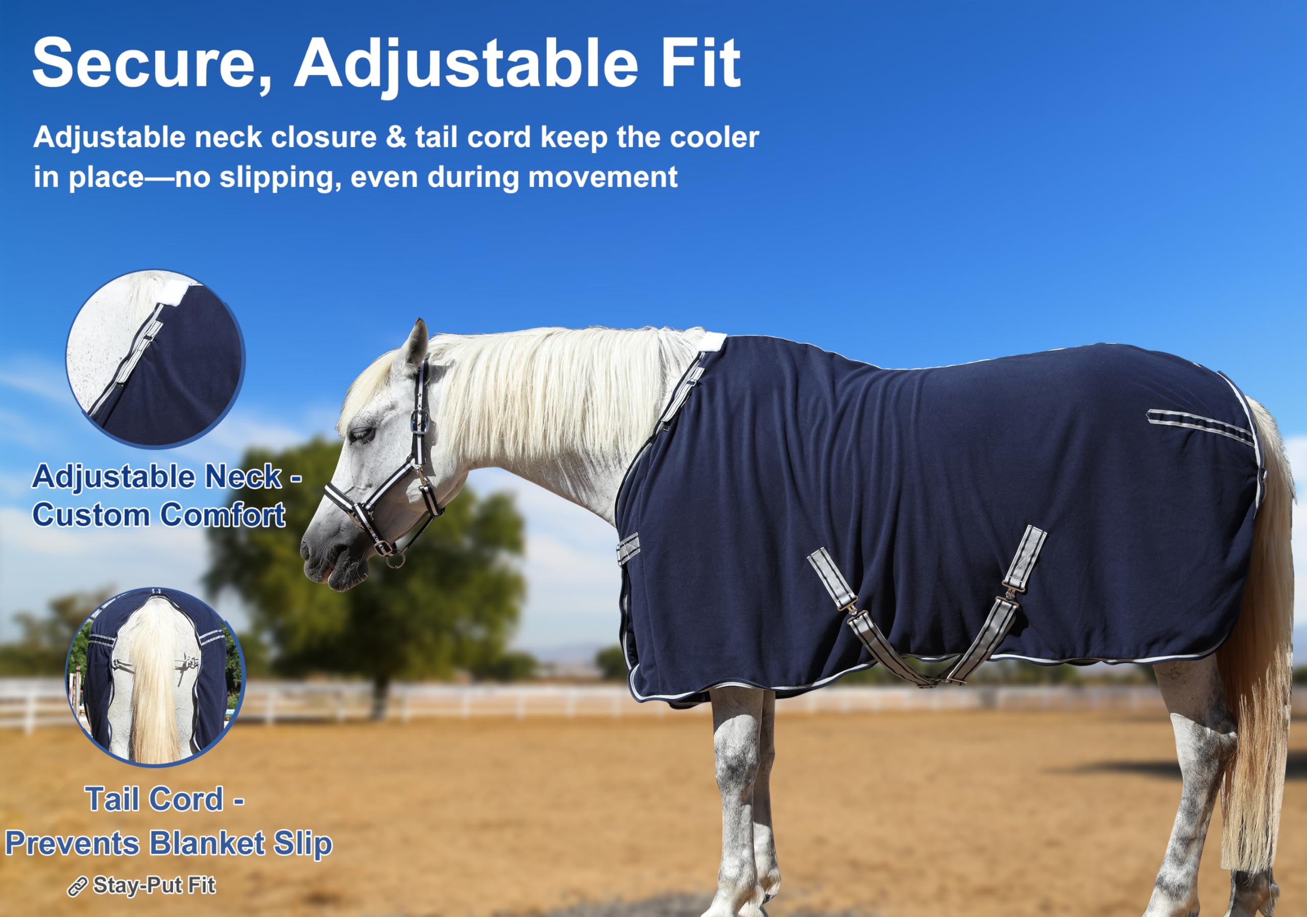 Gallopoff Fleece Cooler ajuste de cuello ergonómico y cómodo