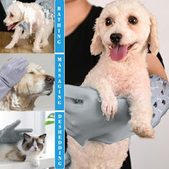 Guantes GALYNA con masaje para perros y gatos, elimina pelo suelto