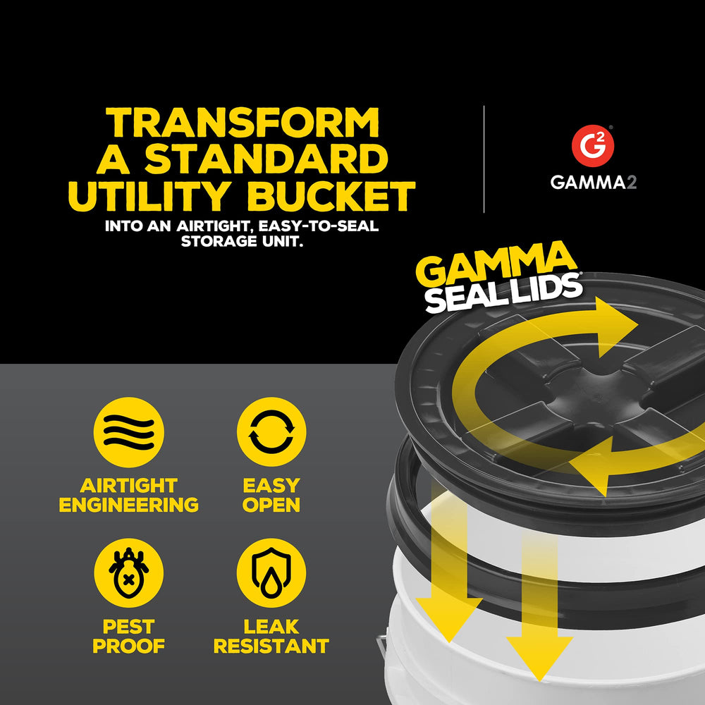 Gamma Seal diseño de giro facilita cerrar el contenedor.