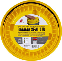 Gamma2 sello de doble junta protege balde amarillo contra olores.