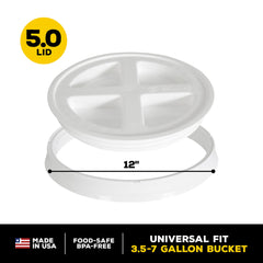 Gamma2 tapa-sello para cubo 5 galones protege contra polvo