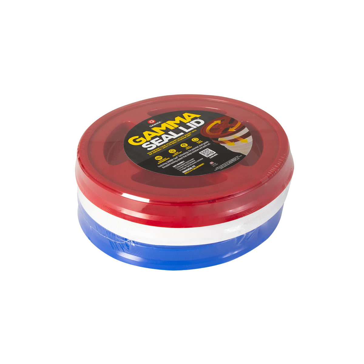 Gamma2 Gamma Seal: tapas para almacenamiento hermético en colores rojo blanco y azul.