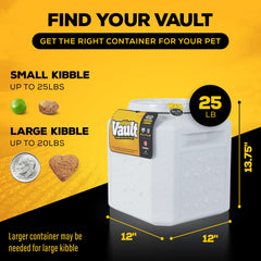Gamma2 Vittles Vault de 25 libras mantiene el alimento seco y protegido.