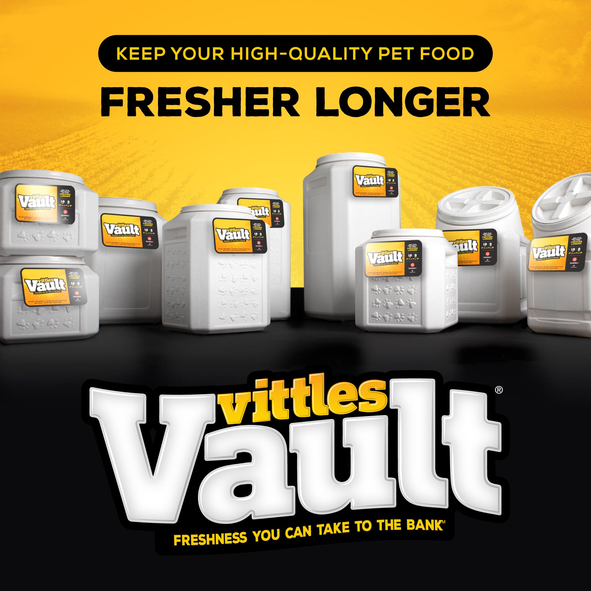 Gamma2 Vittles Vault diseño apilable para organización en armarios