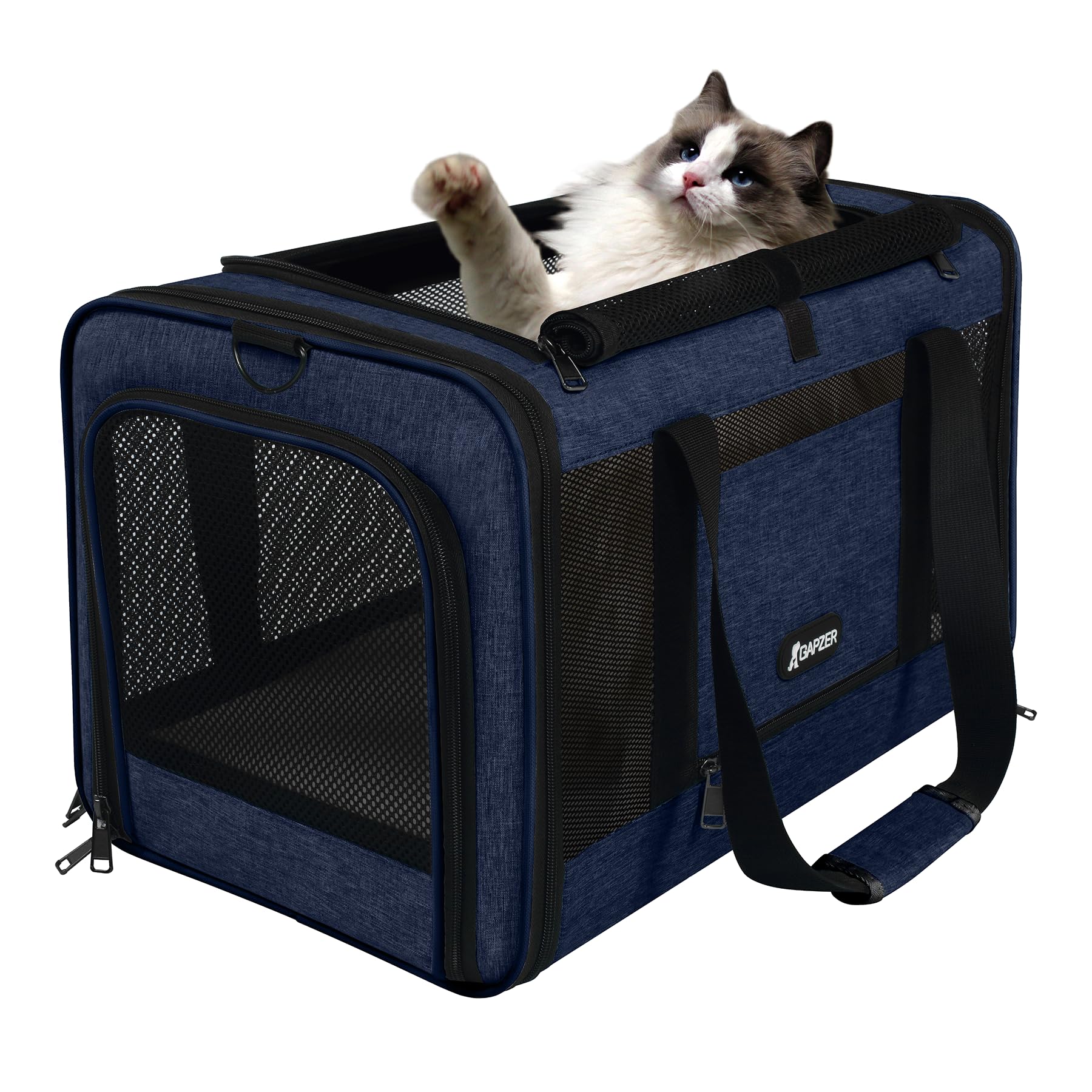 GAPZER bolsa transporte gatito con cierre doble para mayor seguridad