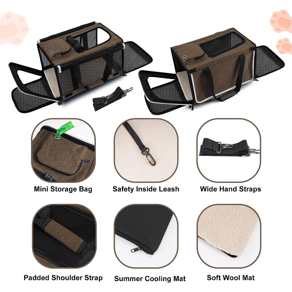 GAPZER bolsa transporte gato grande – acceso lateral para control rápido
