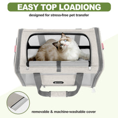 GAPZER transportín para gato, apertura lateral para mayor acceso y comodidad.