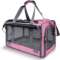 GAPZER Carrier: dimensiones grandes para gatos grandes, ideal para viajes cómodos.