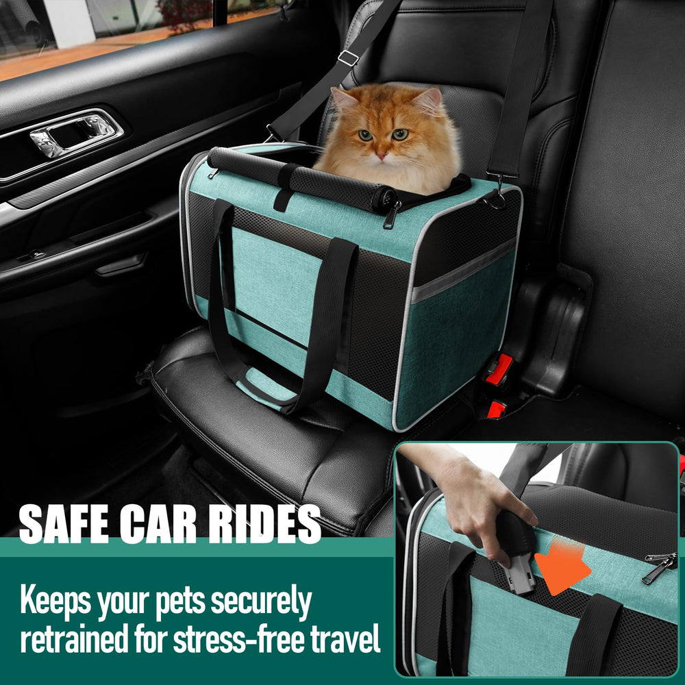 GAPZER transportín gato, bolsillo lateral para accesorios