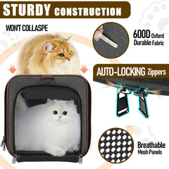 GAPZER transportín para gato mediano - ventilación óptima para días templados