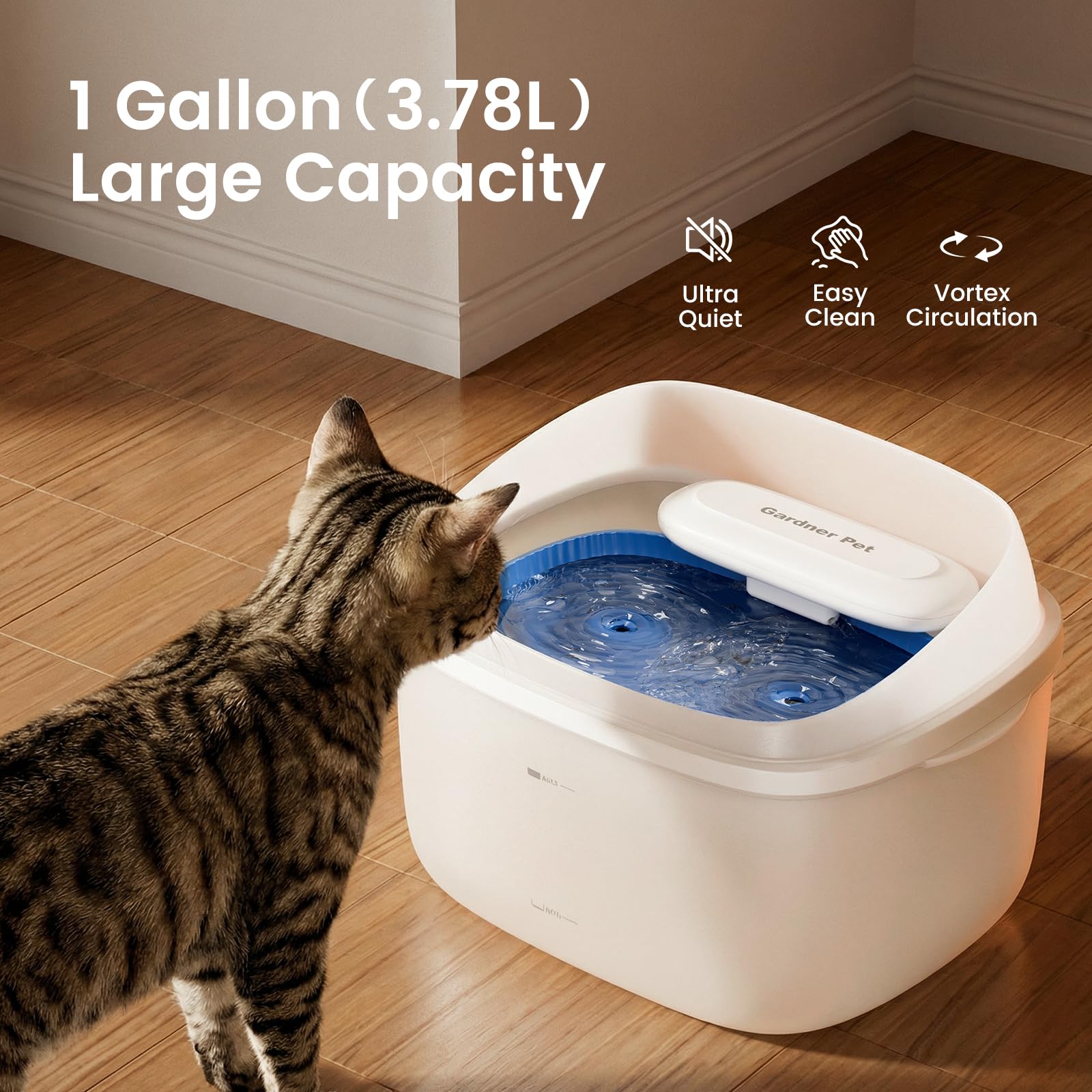 Gardner Pet bebedero anti salpicaduras reduce derrames en el suelo.