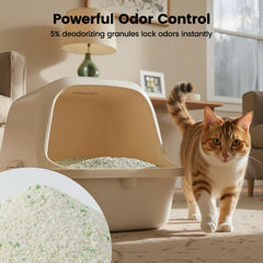 Gardner Pet Cassava Cat Litter: bajo rastro, menos salpicaduras fuera de la caja.