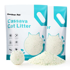 Gardner Pet Cassava Cat Litter: control de olores con pellets desodorizantes para la caja de arena.