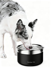 Gardner Pet cuenco agua para perros 1 galón, acero inoxidable, sin derrames.