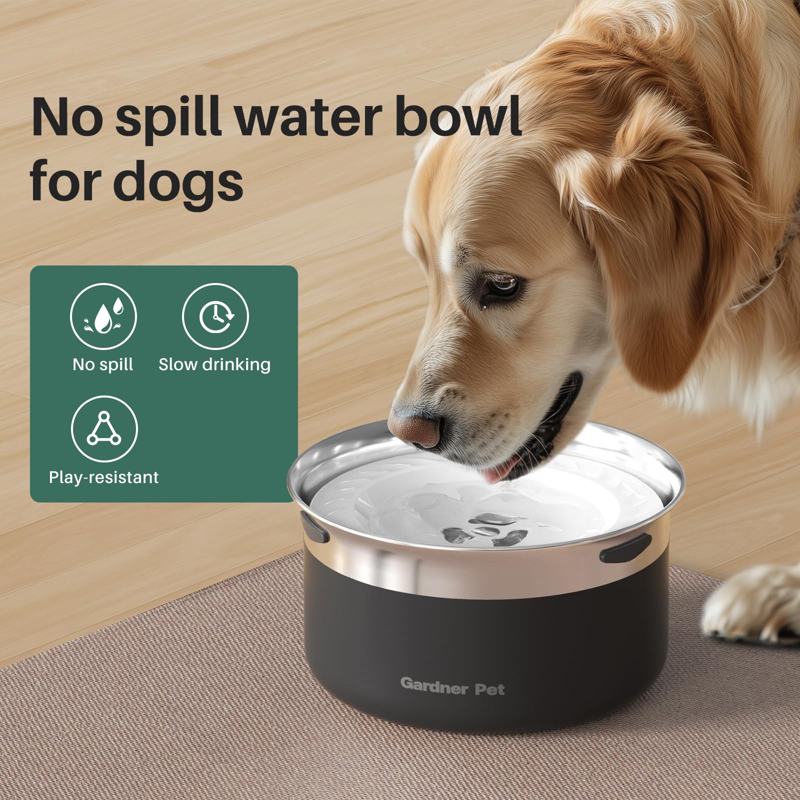 Gardner Pet disco flotante facilita beber despacio y evita salpicaduras.