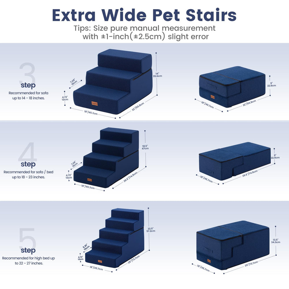 Gardner Pet escalera con base antideslizante, mayor agarre en suelos resbaladizos.