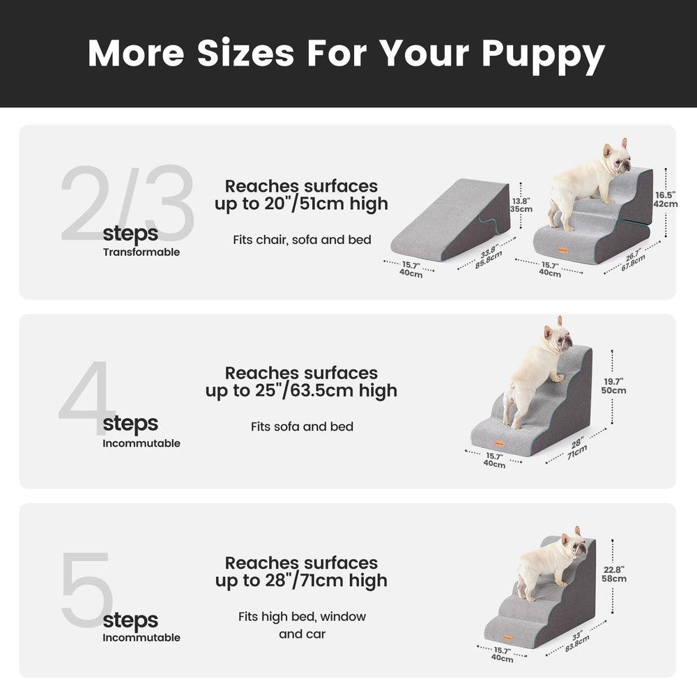 Gardner Pet escaleras con funda impermeable y lavable, lista para uso diario
