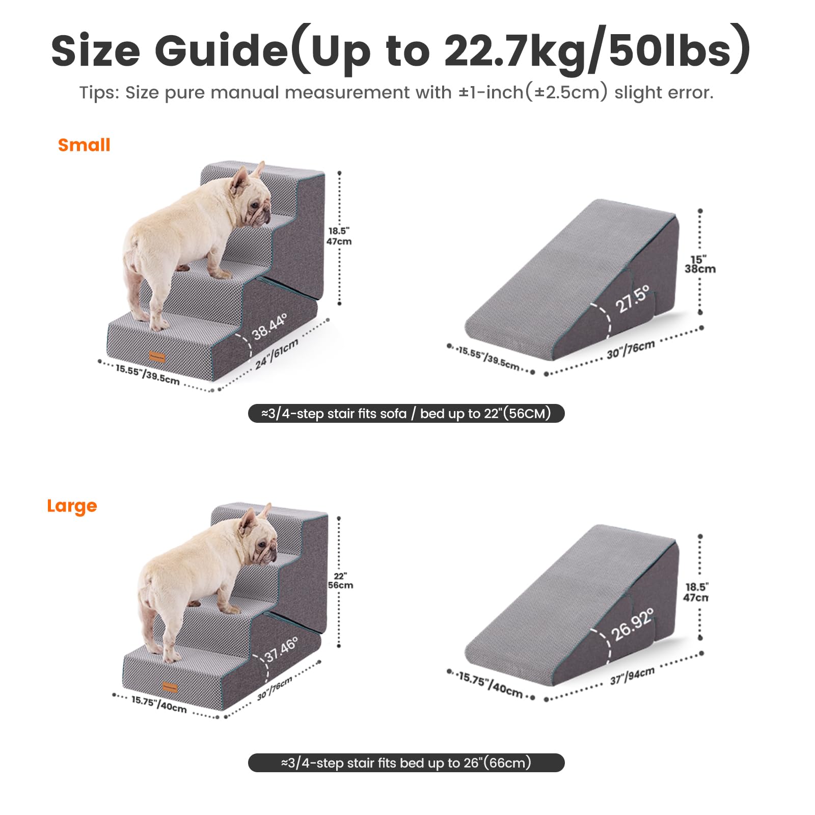 Gardner Pet escaleras, funda impermeable lavable, limpieza fácil