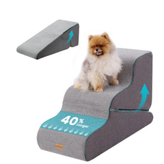 Gardner Pet escalera de tres pasos para perros pequeños, ideal para subir a la cama.