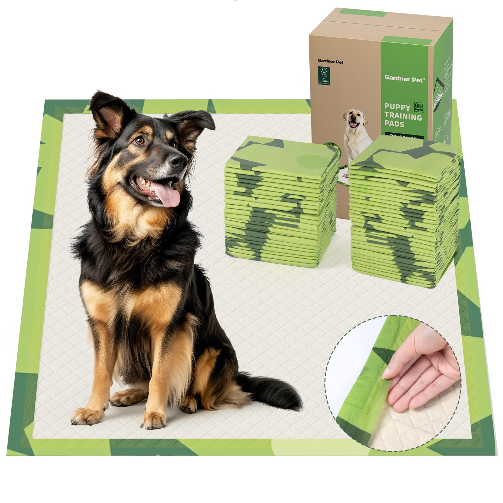 Gardner Pet almohadillas Extra Grande con barreras laterales para evitar derrames