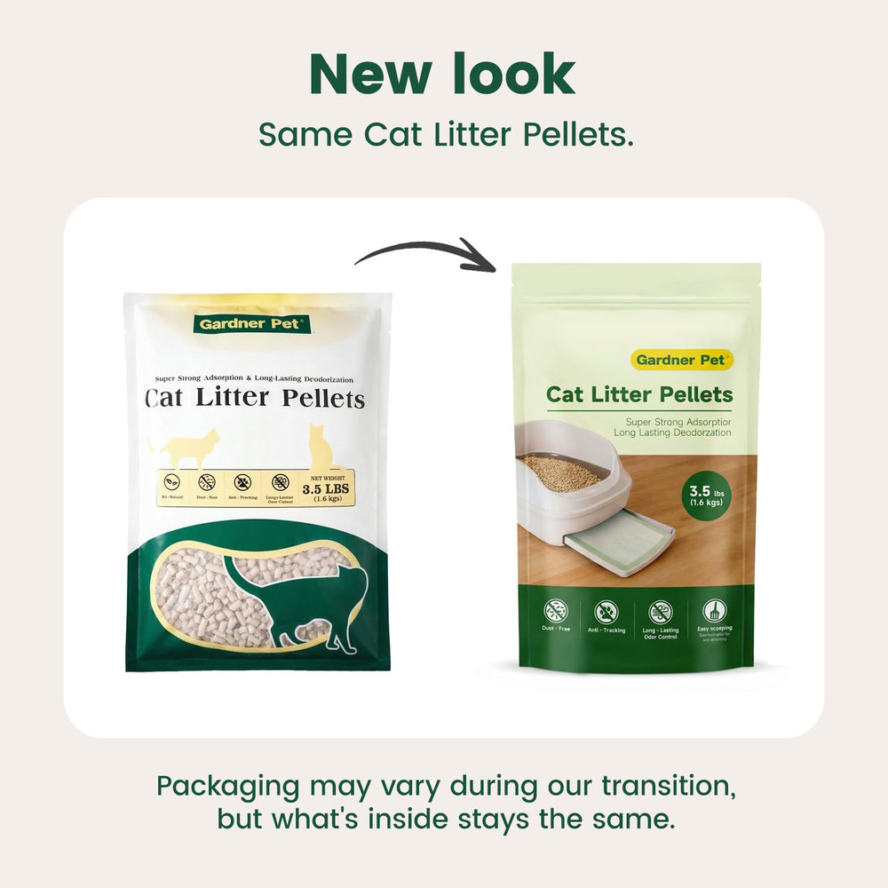 Gardner Pet pellets sin grumos para limpieza rápida.