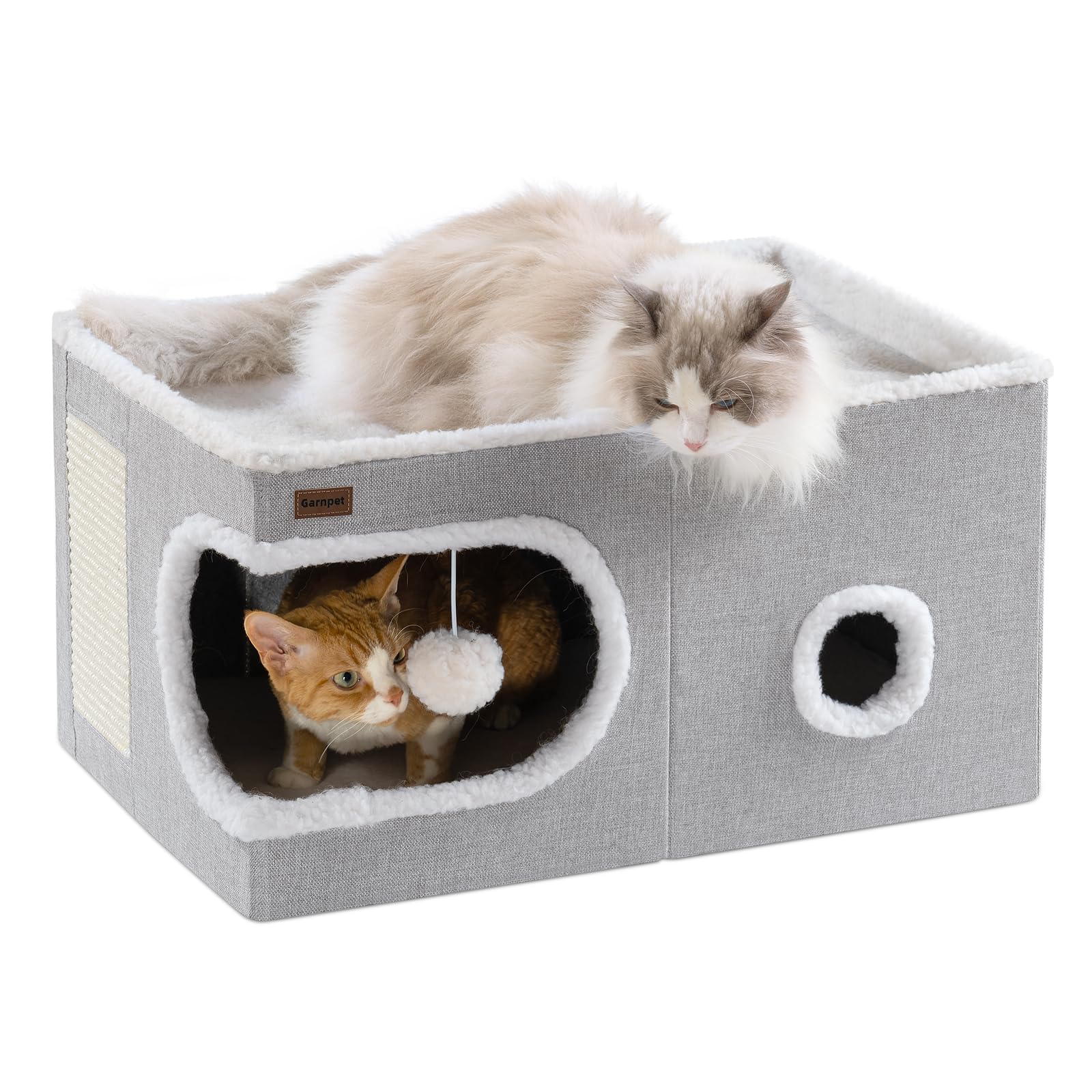 Cama-cueva Garnpet para gatos: refugio seguro y cómodo para dormir.