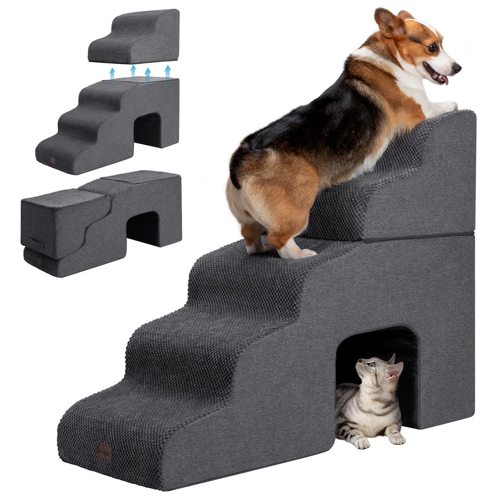 Escalera Garnpet para camas altas con túnel, ideal para explorar alturas con seguridad.