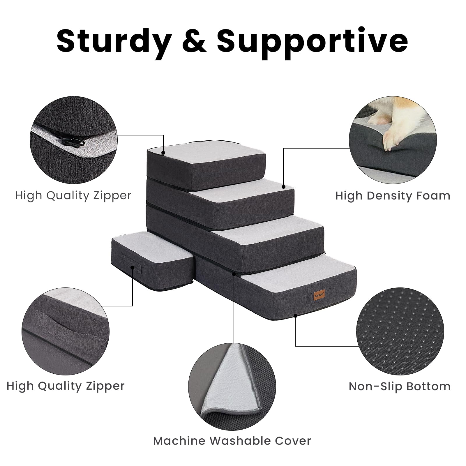 Garnpet funda lavable de escalera, limpieza rápida y conveniente
