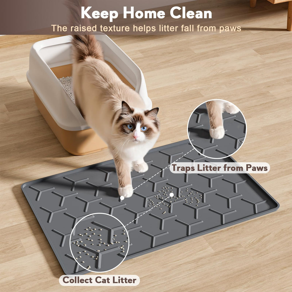 Garoopion Alfombra silicona arenero impermeable protege superficies.