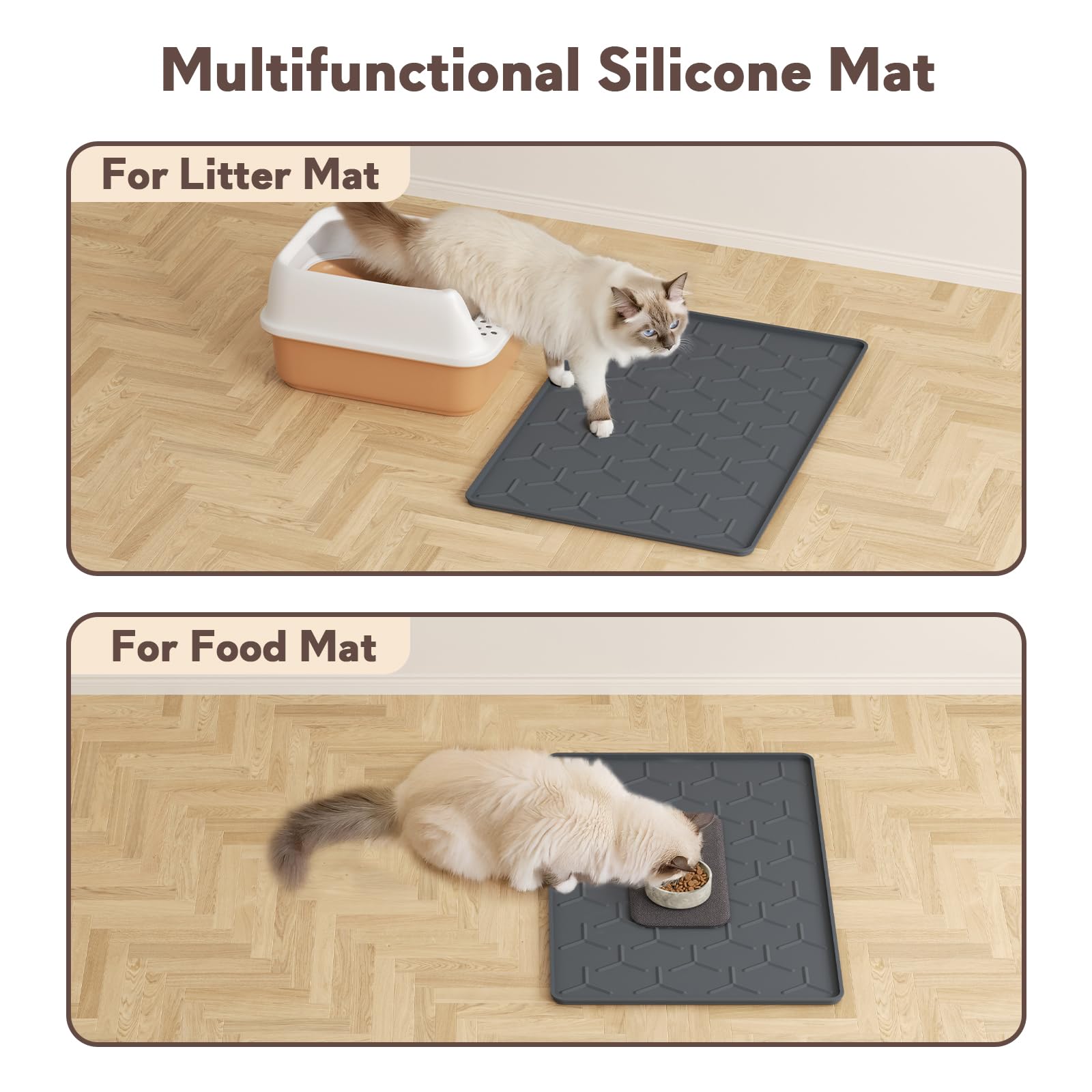 Garoopion Alfombra silicona resistente para gatos, uso diario.