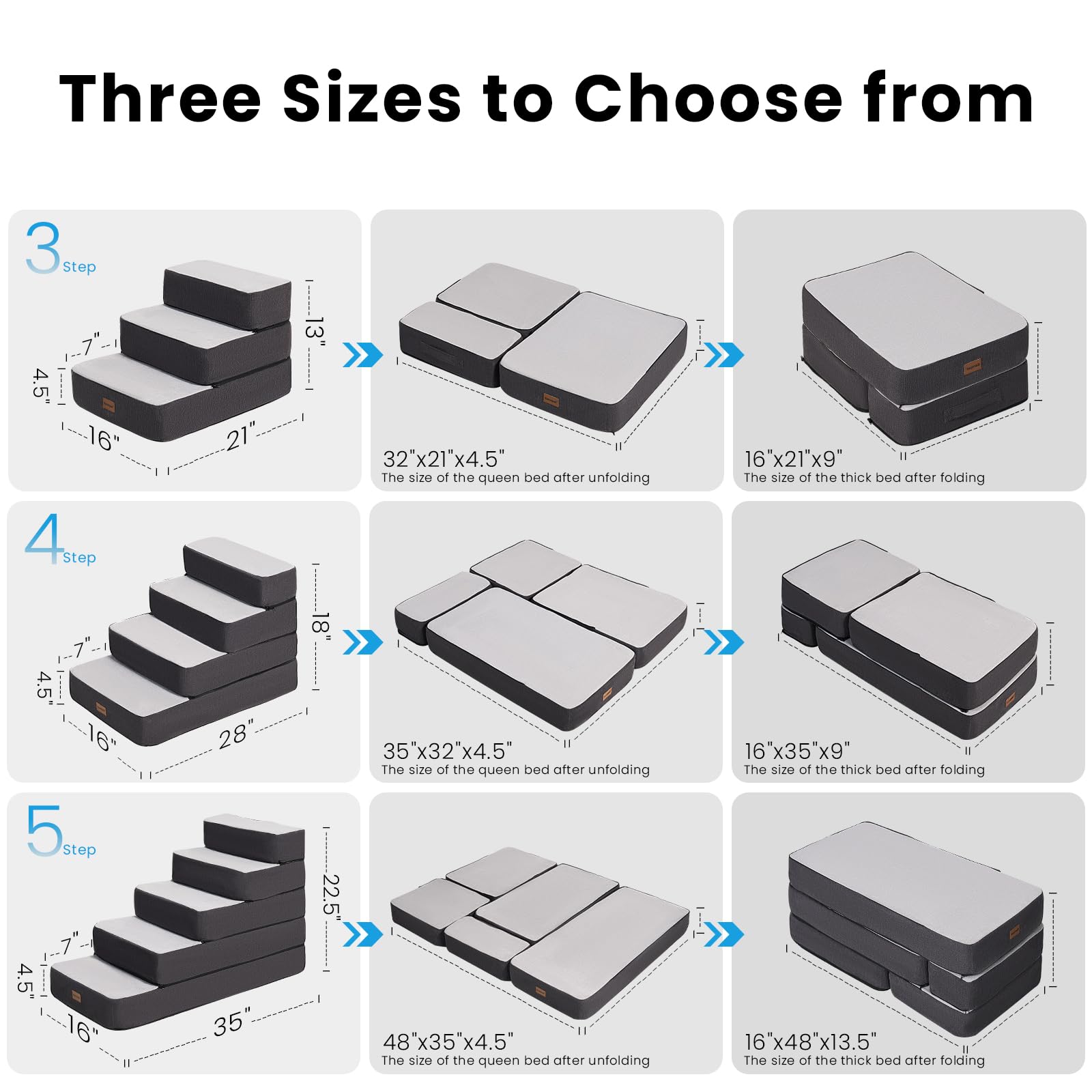 Garnpet escaleras pliegables para interiores, ahorro de espacio en casa.