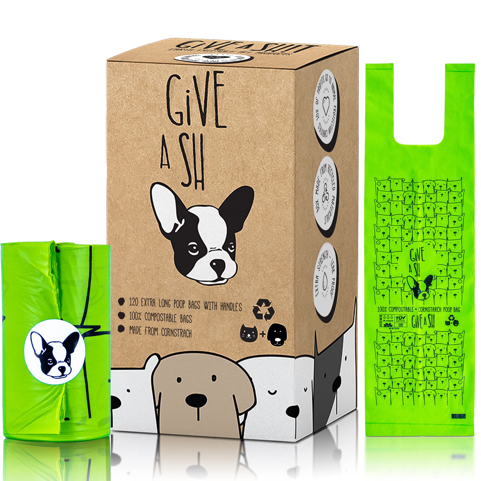 G.A.S Bolsas para excrementos de perro con asas, fáciles de abrir en paseos.