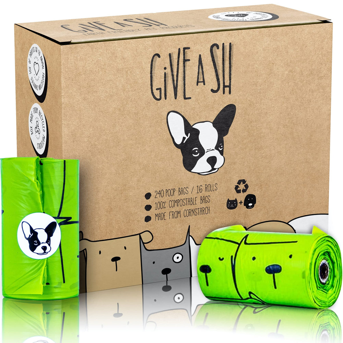 G.A.S bolsas para excremento de perro en paquetes, opción ecológica para paseos.