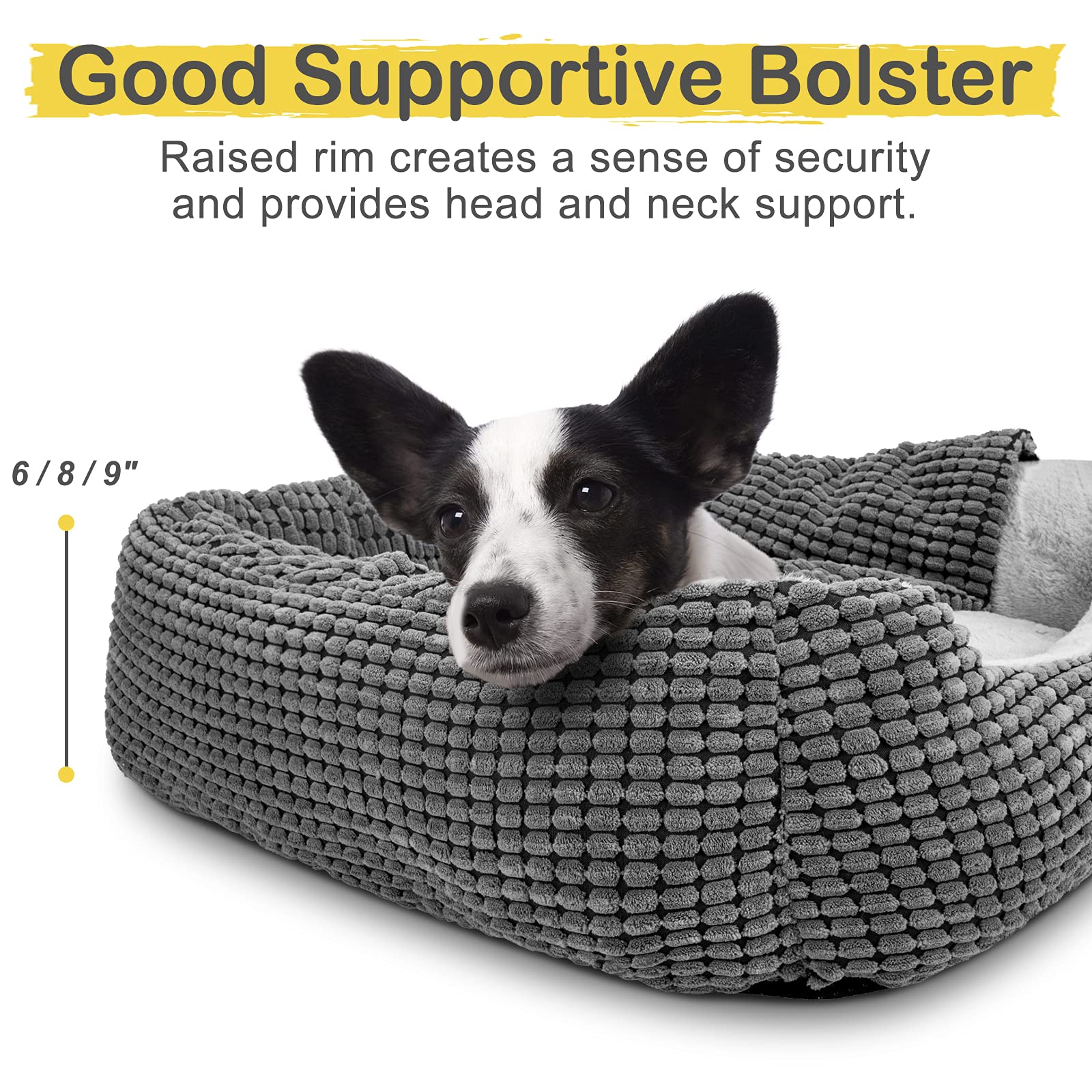 GASUR cama ortopédica para gatos, uso interior, estructura de apoyo.